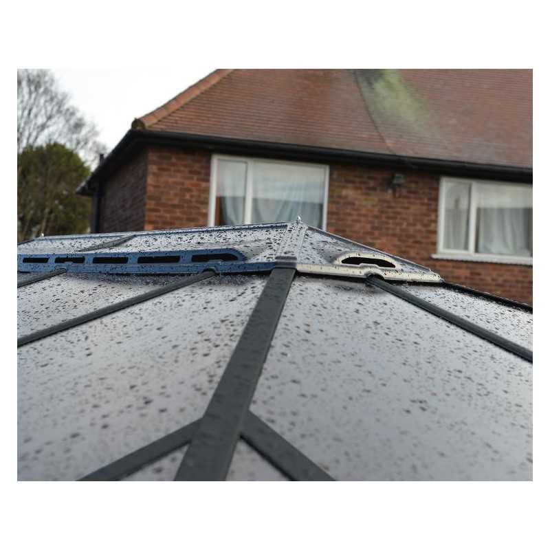 Palram - Canopia Ledro 10x14 Enclosed Gazebo Kit w/ Screen Doors - Gray (HG9188)