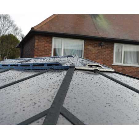 Palram - Canopia Ledro 10x14 Enclosed Gazebo Kit w/ Screen Doors - Gray (HG9188)