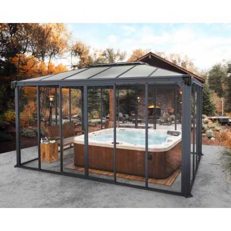 Palram - Canopia 10x14 Ledro Enclosed Gazebo Kit - Gray (HG9189)