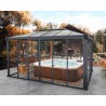 Palram - Canopia 10x14 Ledro Enclosed Gazebo Kit - Gray (HG9189)