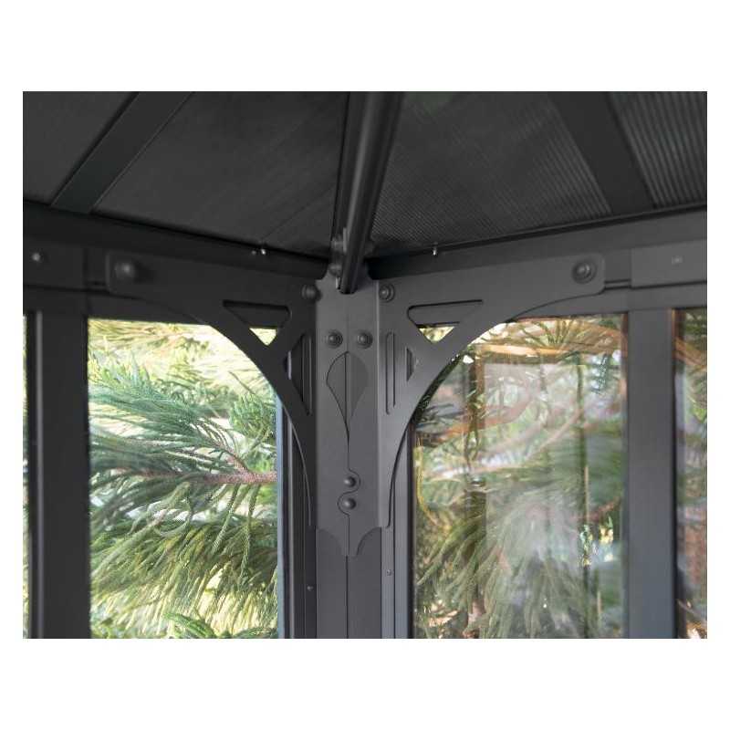 Palram - Canopia 10x14 Ledro Enclosed Gazebo Kit - Gray (HG9189)