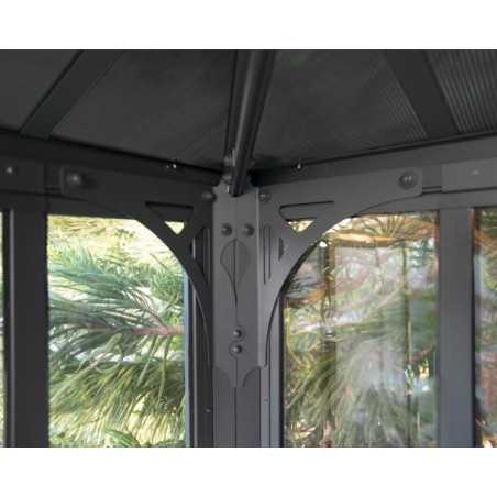 Palram - Canopia 10x14 Ledro Enclosed Gazebo Kit - Gray (HG9189)