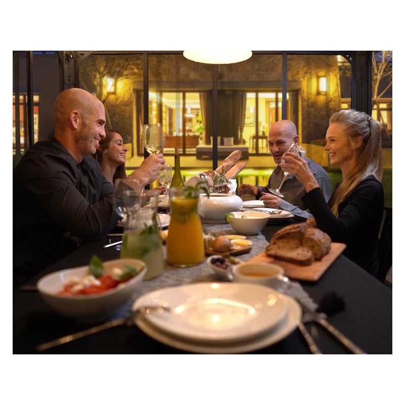 Palram - Canopia 10x10 Ledro Enclosed Gazebo Kit - Gray (HG9190)