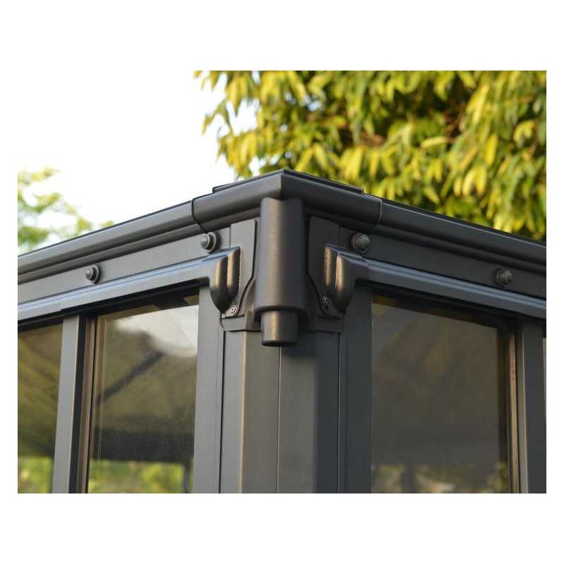 Palram - Canopia 10x10 Ledro Enclosed Gazebo Kit - Gray (HG9190)