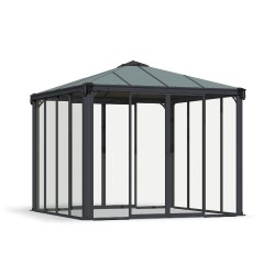 Palram - Canopia 10x10 Ledro Enclosed Gazebo Kit - Gray (HG9190)