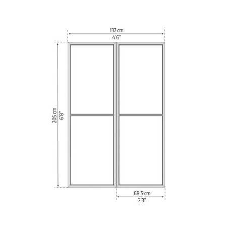 Palram - Canopia Ledro 10x10 Enclosed Gazebo Kit w/ Screen Doors - Gray (HG9191)