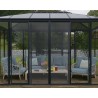 Palram - Canopia Ledro 10x10 Enclosed Gazebo Kit w/ Screen Doors - Gray (HG9191)
