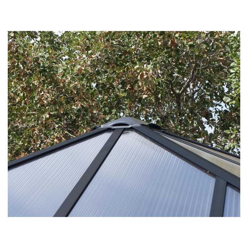 Palram - Canopia Ledro 10x10 Enclosed Gazebo Kit w/ Screen Doors - Gray (HG9191)