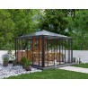 Palram - Canopia 12x12 Ledro Enclosed Gazebo Kit - Gray (HG9192)