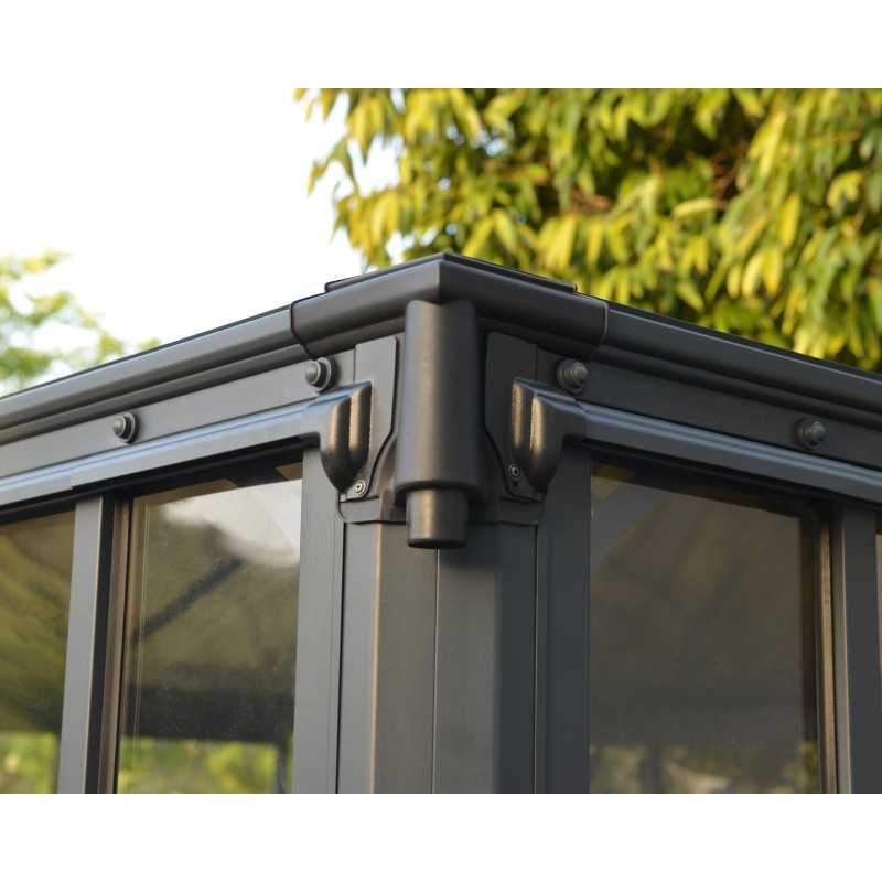 Palram - Canopia 12x12 Ledro Enclosed Gazebo Kit - Gray (HG9192)