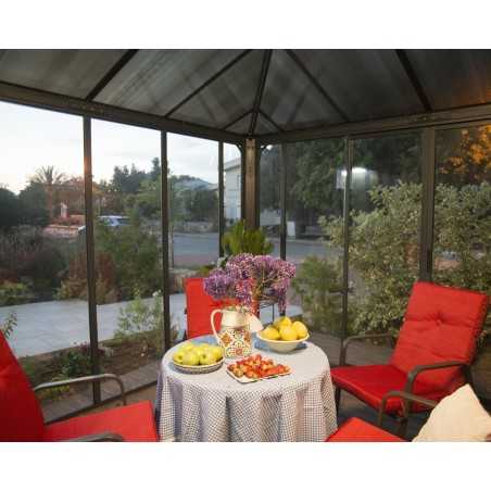 Palram - Canopia 12x12 Ledro Enclosed Gazebo Kit - Gray (HG9192)