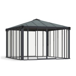 Palram - Canopia 12x12 Ledro Enclosed Gazebo Kit - Gray (HG9192)