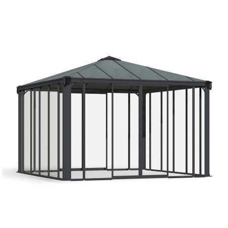 Palram - Canopia 12x12 Ledro Enclosed Gazebo Kit - Gray (HG9192)