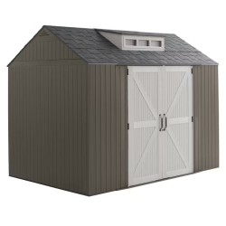 Rubbermaid 7x10.5 Resin Outdoor Storage Shed - Brown (2156398)