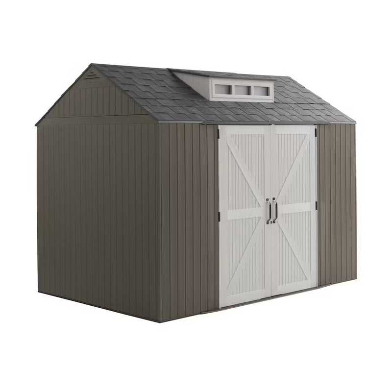 Rubbermaid 7x10.5 Resin Outdoor Storage Shed - Brown (2156398)