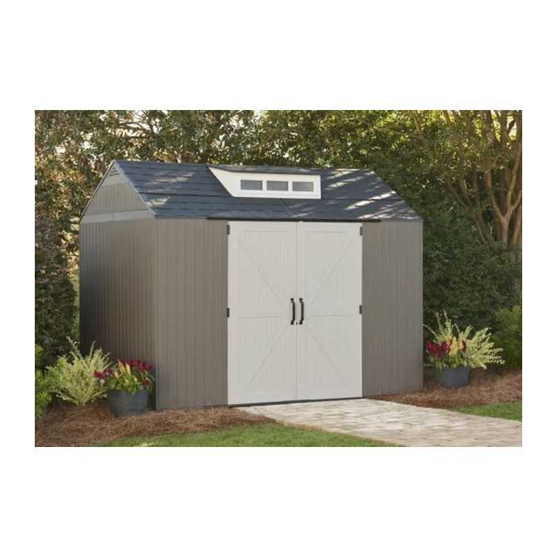 Rubbermaid 7x10.5 Resin Outdoor Storage Shed - Brown (2156398)