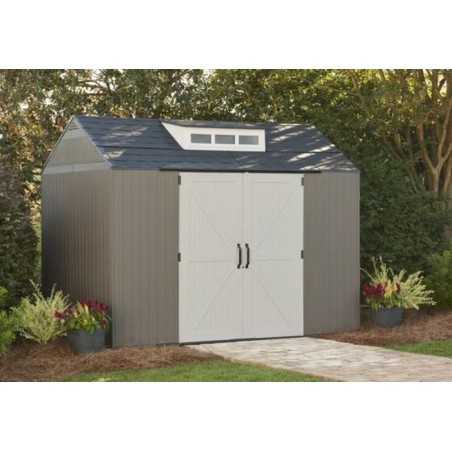 Rubbermaid 7x10.5 Resin Outdoor Storage Shed - Brown (2156398)
