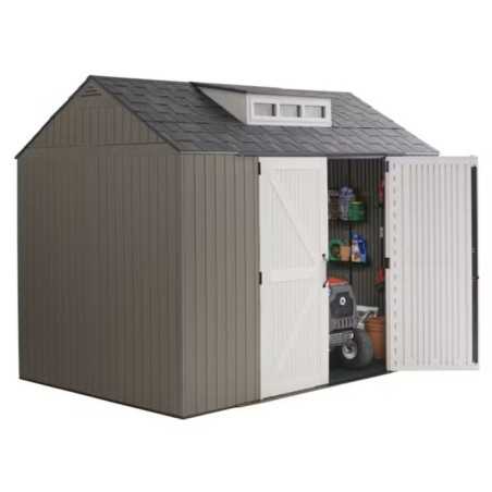 Rubbermaid 7x10.5 Resin Outdoor Storage Shed - Brown (2156398)