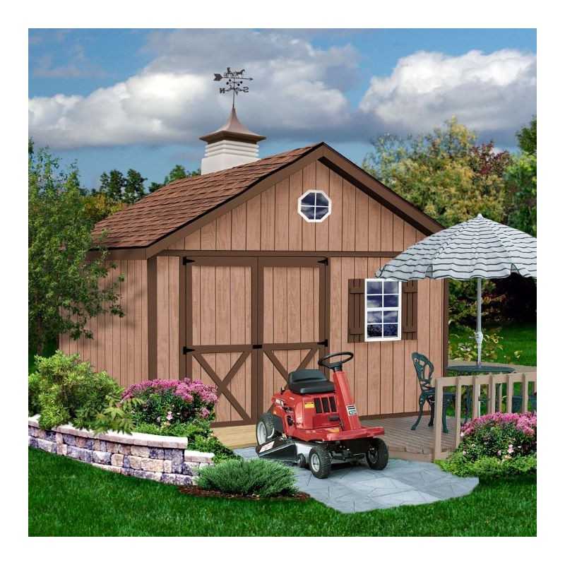 Best Barns Backyard Basecamp 12x12 Pre-Cut Shed Kit - Offset Gable Door (BBASDG12O)