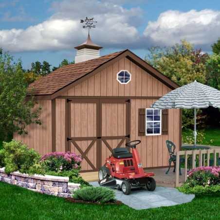 Best Barns Backyard Basecamp 12x12 Pre-Cut Shed Kit - Offset Gable Door (BBASDG12O)