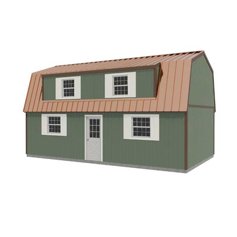 Best Barns Crafted Colossal Elite 16x28 Pre Cut Barndominium w/ Man Door + Dormers (CCOLMD28)