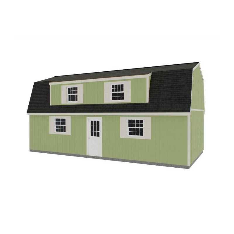 Crafted Colossal Elite 16x28 Pre Cut Barndominium w/ Man Door + Dormer