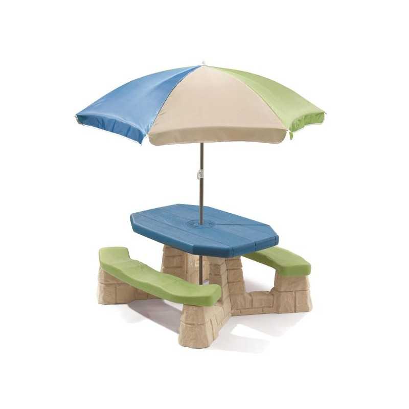 Step2 Naturally Playful Picnic Table with Umbrella - Multi-Color (843899)