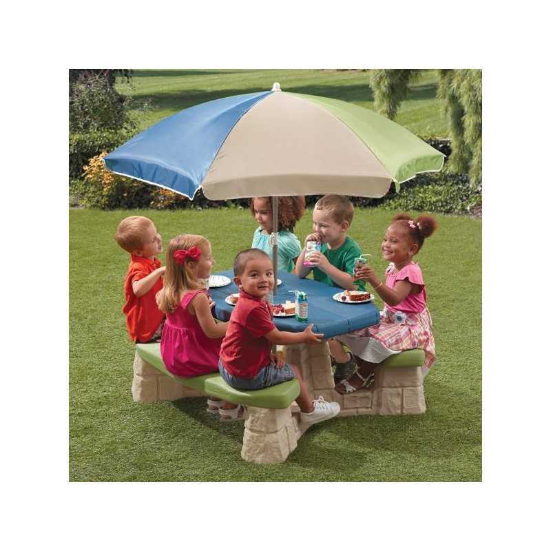 Step2 Naturally Playful Picnic Table with Umbrella - Multi-Color (843899)