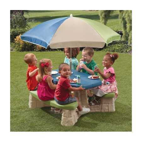 Step2 Naturally Playful Picnic Table with Umbrella - Multi-Color (843899)
