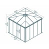 Palram - Canopia Ledro 10x10 Enclosed Gazebo Kit w/ Screen Doors - Gray (HG9191)