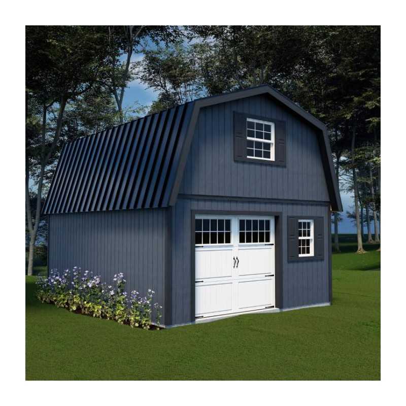 Best Barns Maker's Loft 16x28 XL Pre-cut Garage Kit w/ Full Second Floor + Stairs (MLOFND28)