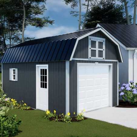 Best Barns Maker's Loft 12x20 Pre-cut Standard Garage Kit w/ Split Loft & Loft Door (MLOFND20LF)