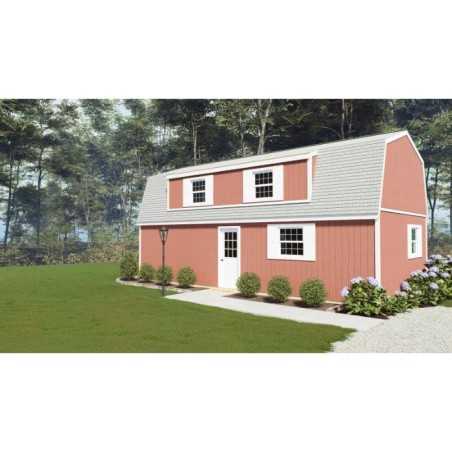 Best Barns Crafted Colossal Elite 16x28 Pre Cut Barndominium w/ Man Door + Dormers (CCOLMD28)