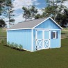 Best Barns Crafter’s Connection 12x16 Pre-Cut Wood Shed- Door on Eave Offset (CCONDE16O)