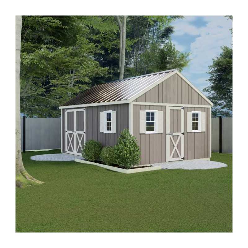 Best Barns Crafter's Connection 12x16 Pre-Cut Shed - Centered Barn & Walk-In (CCONSG16C)