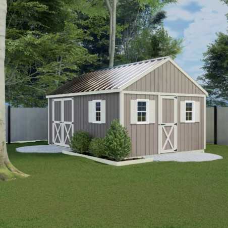Best Barns Crafter's Connection 12x16 Pre-Cut Shed - Offset Barn & Walk-In (CCONSG16O)