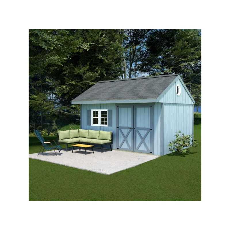 Best Barns Overhang Oasis 10x10 Specialty Pre-cut Shed Kit - Deep Eave Overhang (OOASDE10)