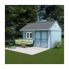 Best Barns Overhang Oasis 10x10 Specialty Pre-cut Shed Kit - Deep Eave Overhang (OOASDE10)