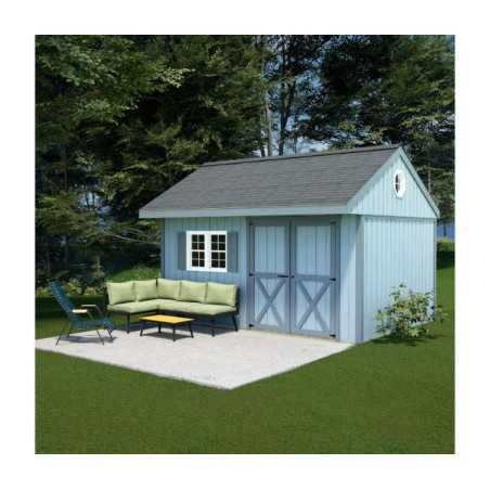 Best Barns Overhang Oasis 10x14 Specialty Pre-cut Shed Kit - Deep Eave Overhang (OOASDE14)