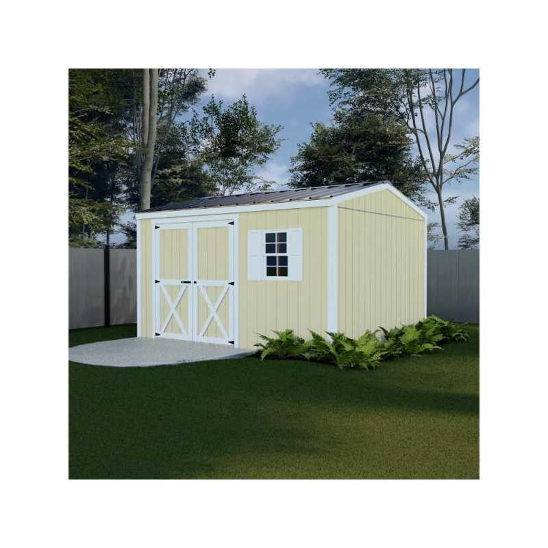 Best Barns Handmade Haven 12x10 Pre-Cut Shed Kit - Offset Eave Door (HHAVDE12)