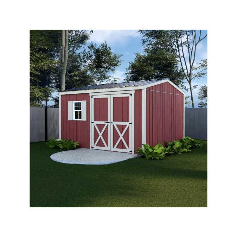 Best Barns Handmade Haven 12x10 Pre-Cut Shed Kit - Offset Eave Door (HHAVDE12)