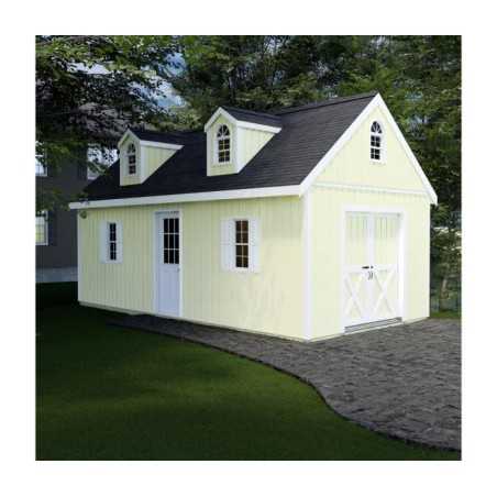 Best Barns Planner's Paradise Elite 12x20 Pre-Cut Wood Shed Kit w/ Sliding Doors & Dormer (PPARSD20DR)