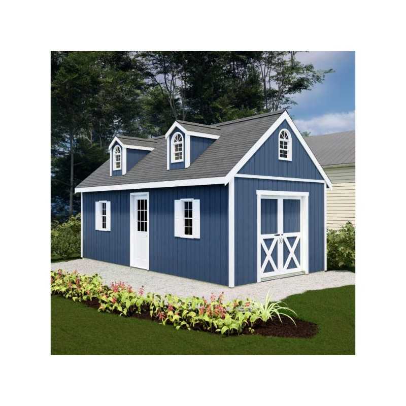 Best Barns Planner's Paradise Elite 12x24 Pre-Cut Wood Shed Kit w/ Sliding Doors & Dormer (PPARSD24DR)