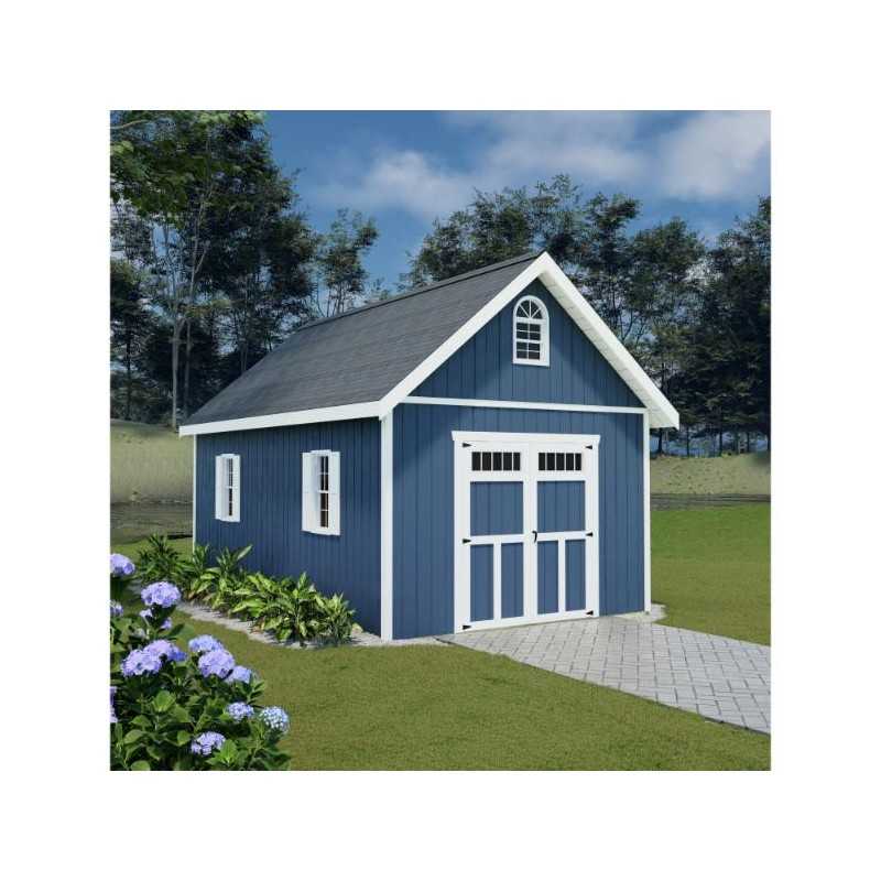 Best Barns Planner's Paradise 12x16 Pre-Cut Shed Kit - Transom Doors (PPARTD16)