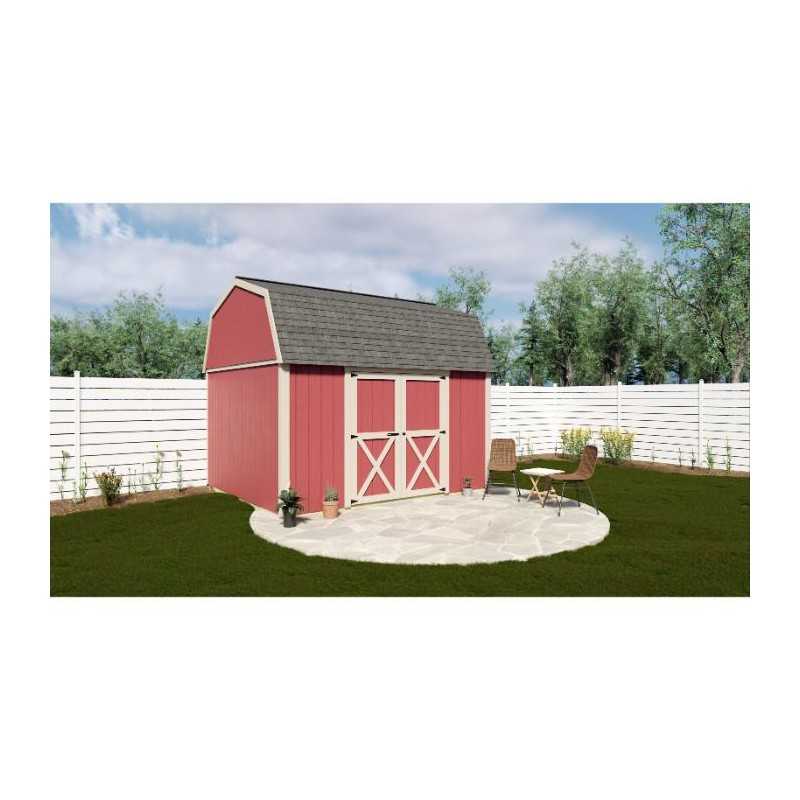 Best Barns Craftsman's Cove 10x12 Pre-Cut Barn Kit - Centered Eave Door (CCOVDE12)