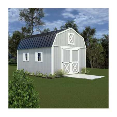 Best Barns Handcrafted Homestead 12x16 Pre-Cut Barn Kit - Center Gable (HHOMDG16NL)