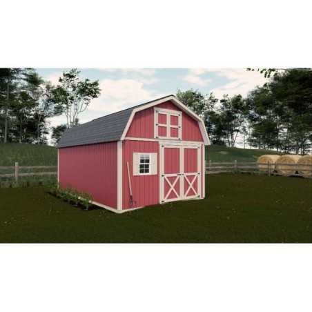 Best Barns Handcrafted Homestead 12x16 Pre-cut Barn Kit w/ Split Loft & Offset Door (HHOMDG16OLF)