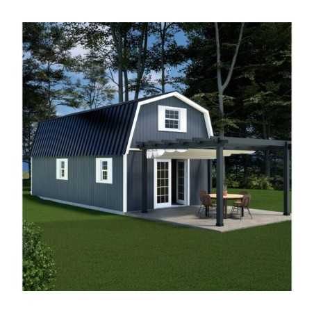 Handcrafted Homestead 16x28 Pre-cut XL Barn w/ Full Loft & Transom Doors