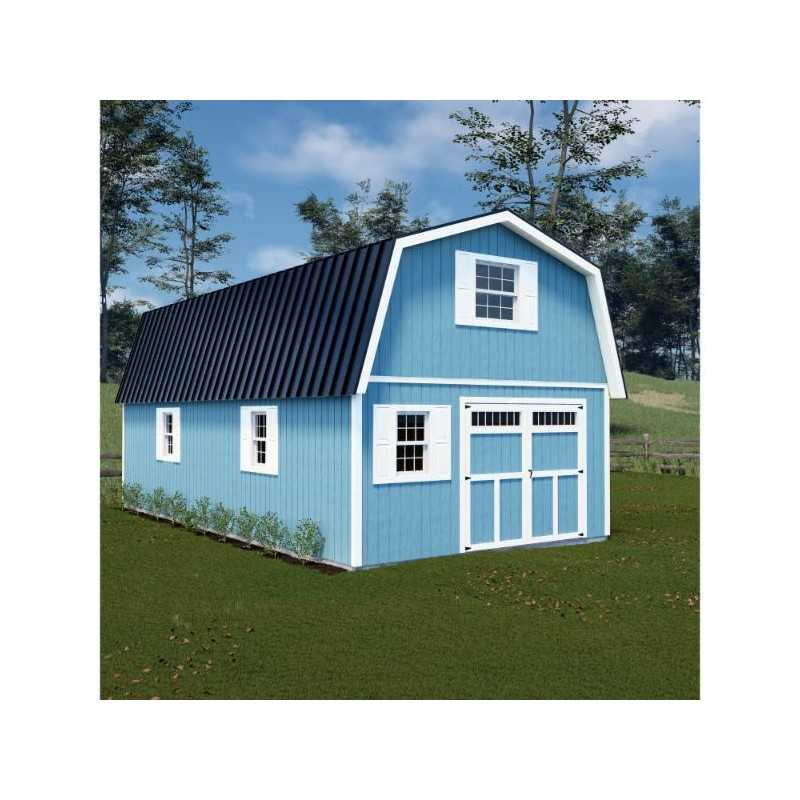 Best Barns Handcrafted Homestead 16x32 Pre-cut XL Barn w/ Full Loft & Transom Doors (HHOMTD32)