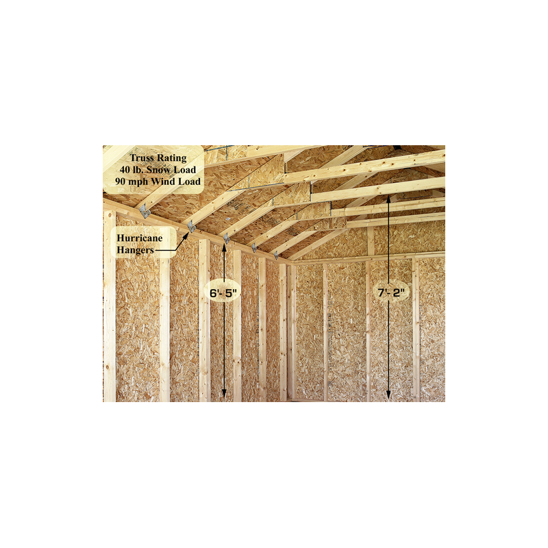 Brookfield 16x12 Wood Storage Shed Kit (brookfield_1612) Brookfield 16x12 Wood Storage Shed Kit (brookfield_1612)